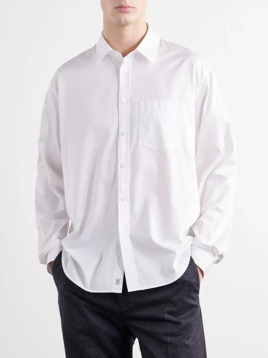TOTEME Button-Down Cotton-Poplin Shirt - Men | Thumbnail 3 TOTEME Button-Down Cotton-Poplin Shirt - Men | Thumbnail 3