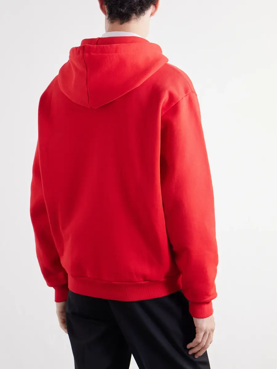TOTEME Cotton-Fleece Zip-Up Hoodie - Men | Thumbnail 4 TOTEME Cotton-Fleece Zip-Up Hoodie - Men | Thumbnail 4