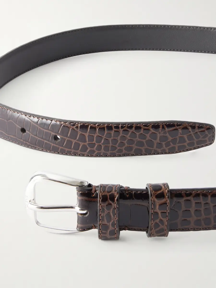 TOTEME 2.5cm Croc-Effect Leather Belt - Men | Thumbnail 3 TOTEME 2.5cm Croc-Effect Leather Belt - Men | Thumbnail 3