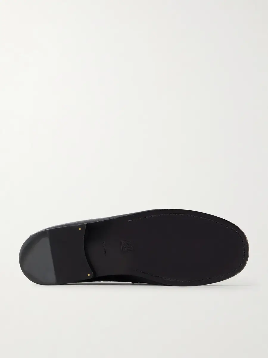TOTEME Croc-Effect Leather Loafers - Men | Thumbnail 3
