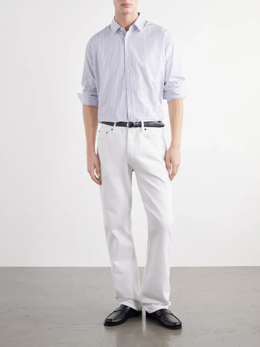 TOTEME Striped Cotton-Poplin Shirt - Men | Thumbnail 2 TOTEME Striped Cotton-Poplin Shirt - Men | Thumbnail 2