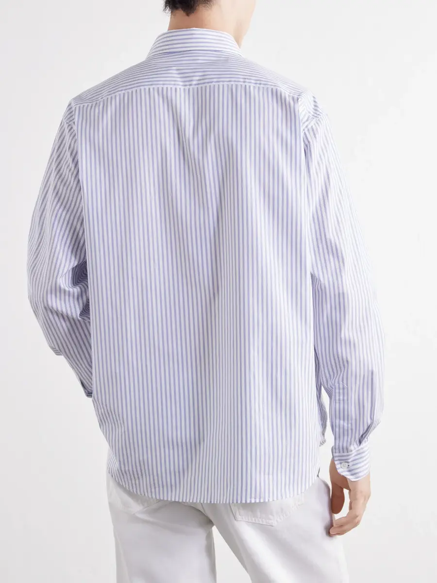 TOTEME Striped Cotton-Poplin Shirt - Men | Thumbnail 4 TOTEME Striped Cotton-Poplin Shirt - Men | Thumbnail 4