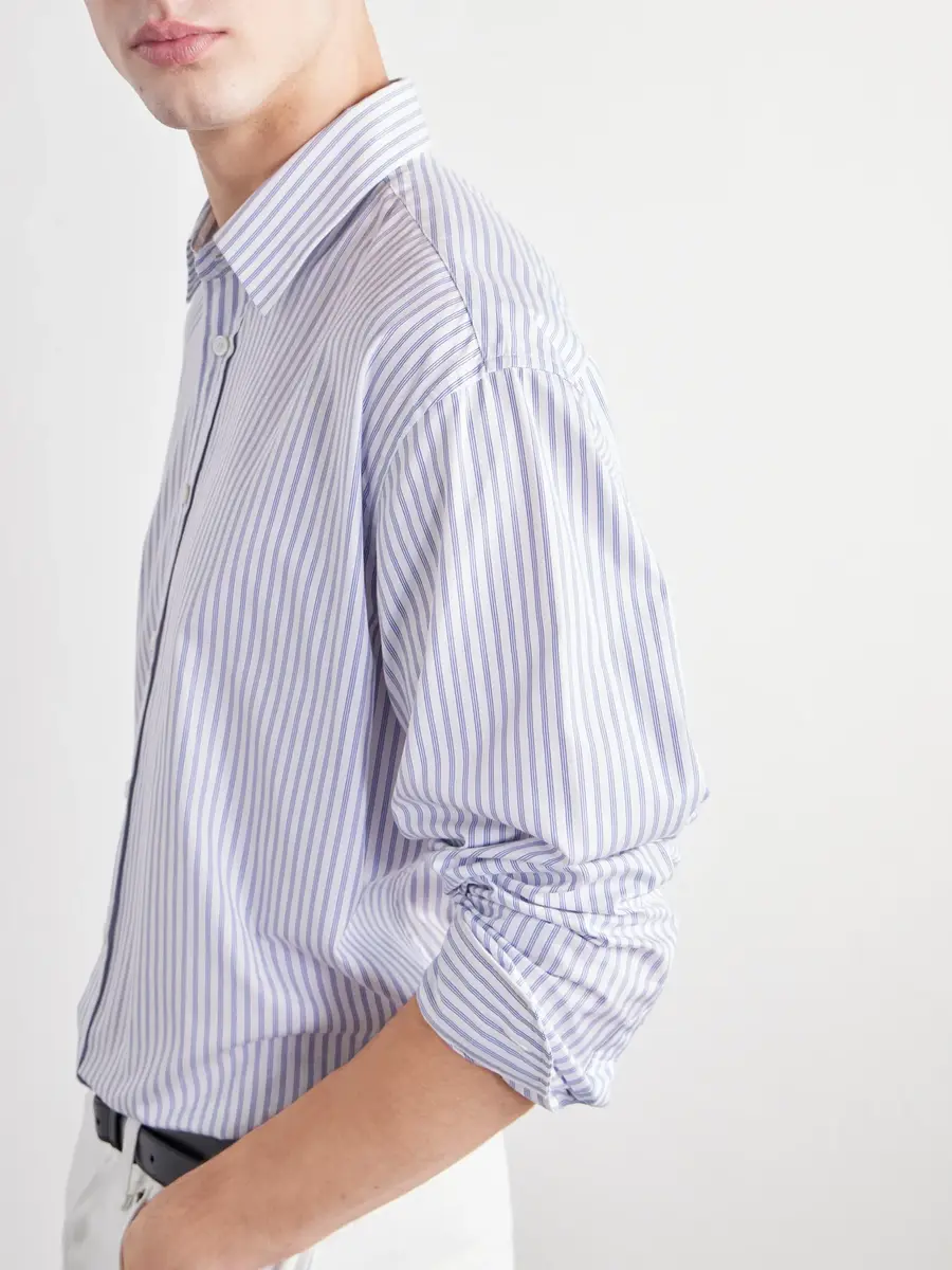 TOTEME Striped Cotton-Poplin Shirt - Men | Thumbnail 6 TOTEME Striped Cotton-Poplin Shirt - Men | Thumbnail 6