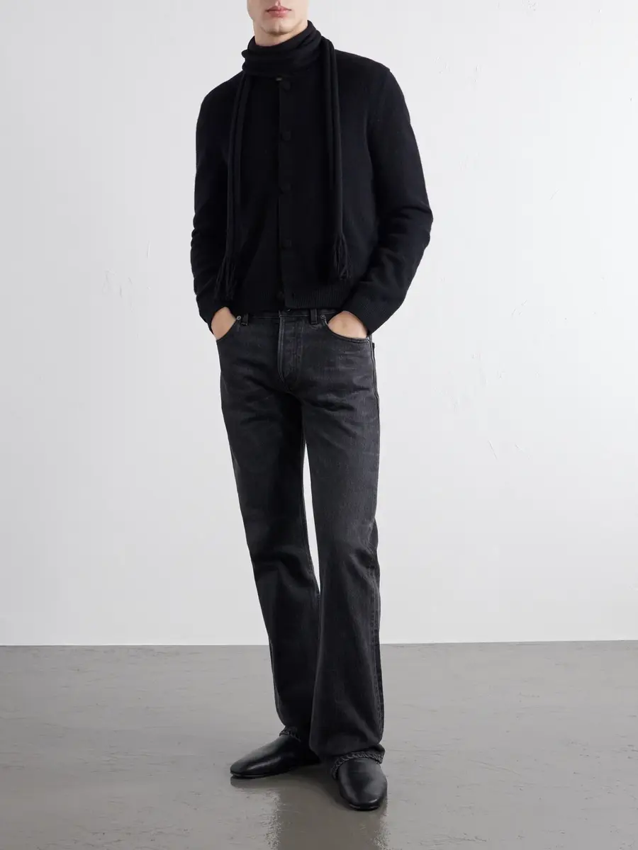 TOTEME Scarf-Detailed Cashmere Cardigan - Men | Thumbnail 2 TOTEME Scarf-Detailed Cashmere Cardigan - Men | Thumbnail 2