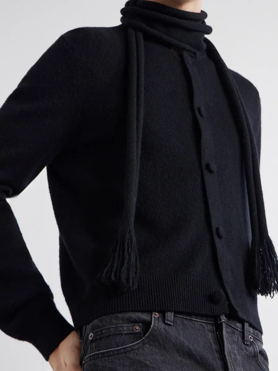 TOTEME Scarf-Detailed Cashmere Cardigan - Men | Thumbnail 5 TOTEME Scarf-Detailed Cashmere Cardigan - Men | Thumbnail 5