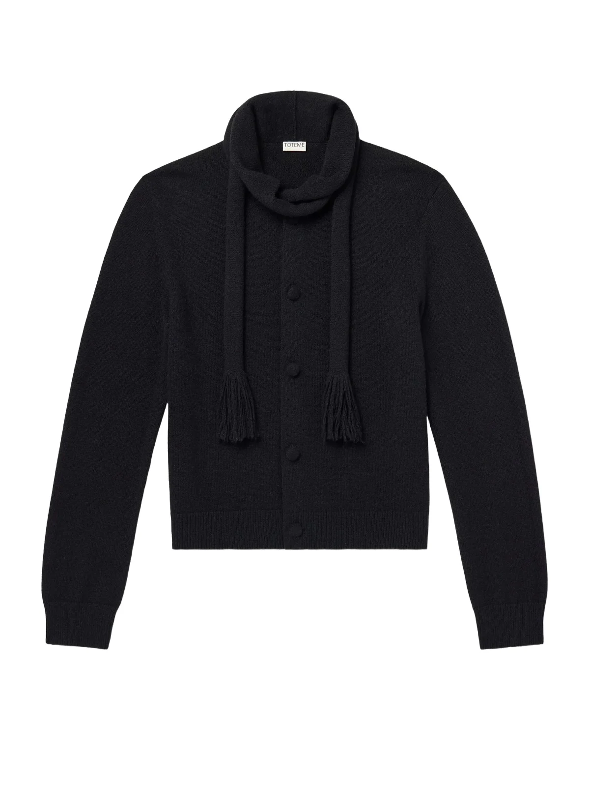 Scarf-Detailed Cashmere Cardigan - Men Scarf-Detailed Cashmere Cardigan - Men