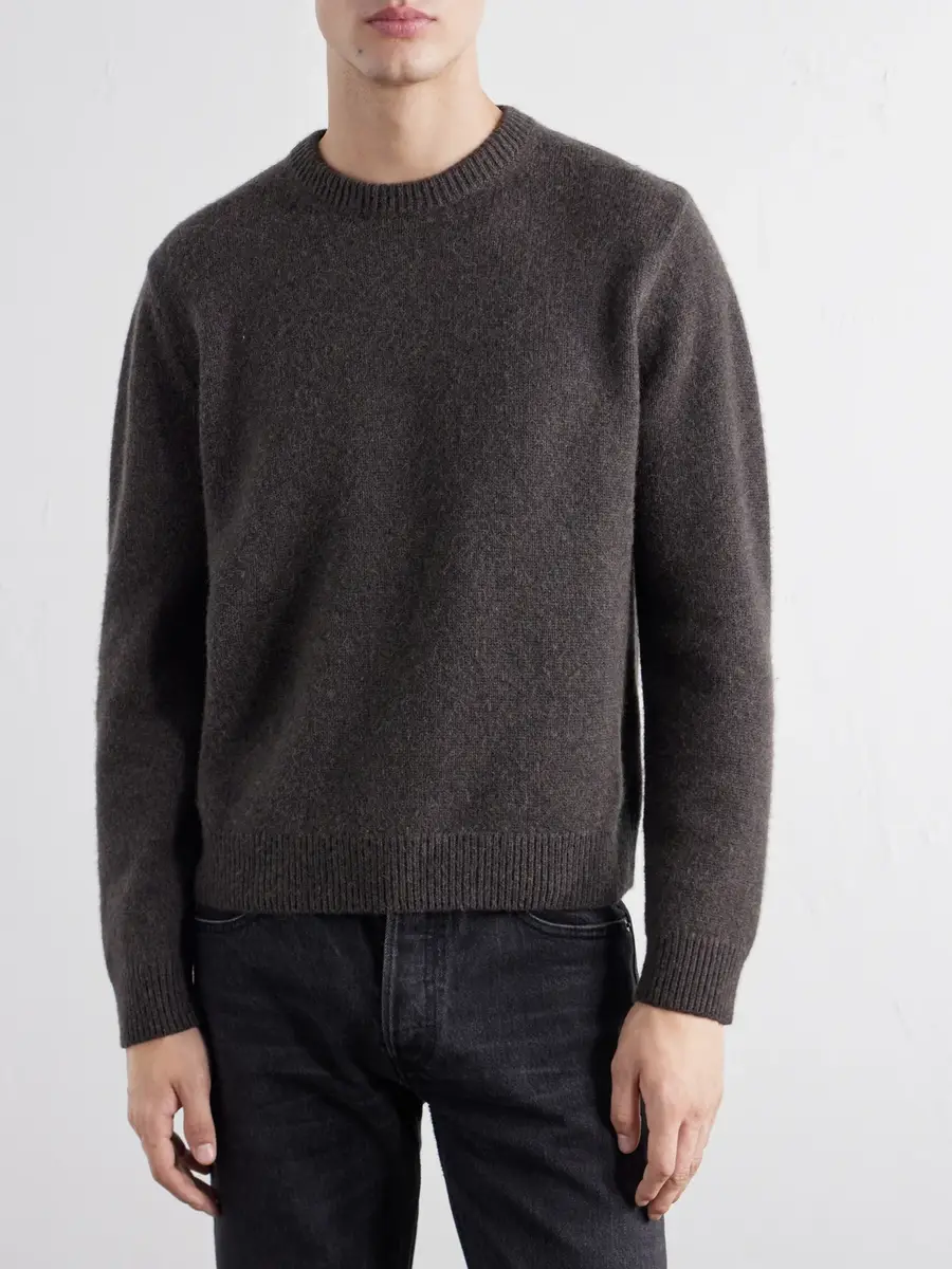 TOTEME Camel Hair Knit Sweater - Men | Thumbnail 3 TOTEME Camel Hair Knit Sweater - Men | Thumbnail 3