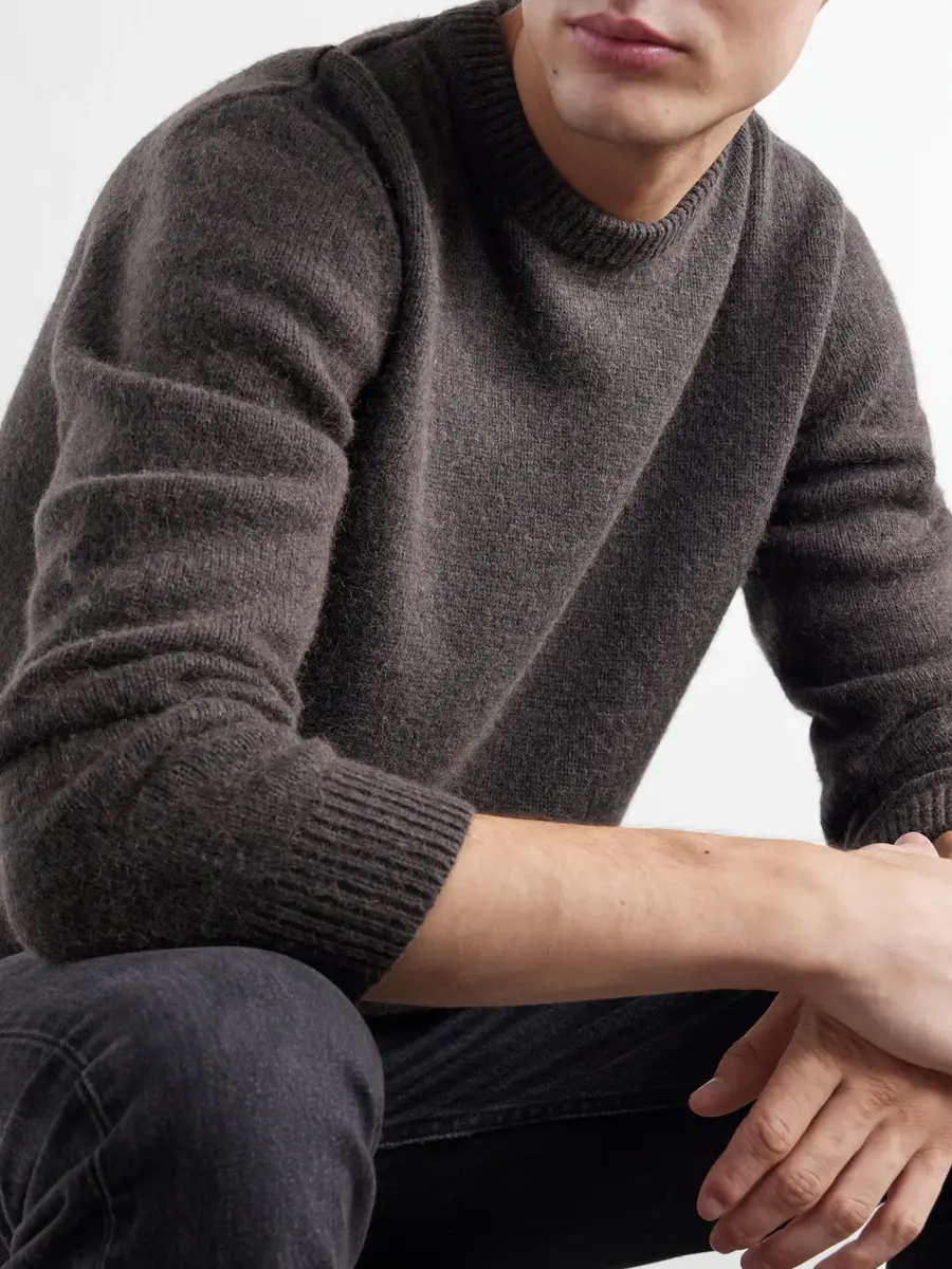 TOTEME Camel Hair Knit Sweater - Men | Thumbnail 5 TOTEME Camel Hair Knit Sweater - Men | Thumbnail 5