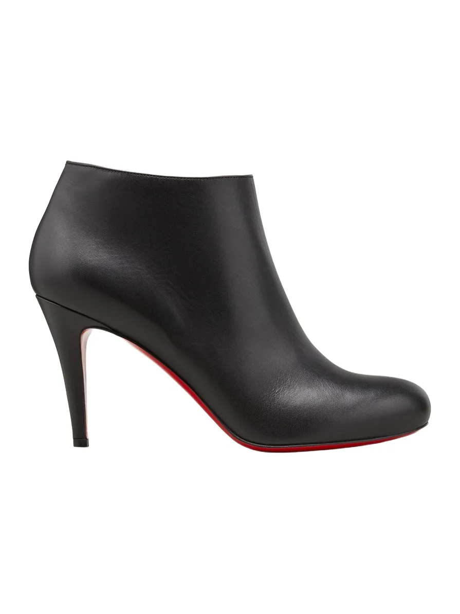 Christian Louboutin Belle Leather Red-Sole Ankle Booties