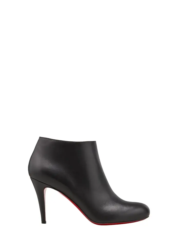 Christian Louboutin Belle Leather Red-Sole Ankle Booties | Image 1 Christian Louboutin Belle Leather Red-Sole Ankle Booties | Image 1