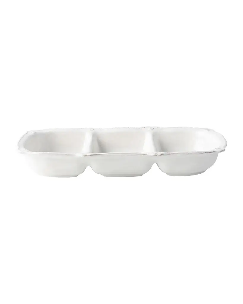Juliska Berry & Thread Whitewash Triple Section Server