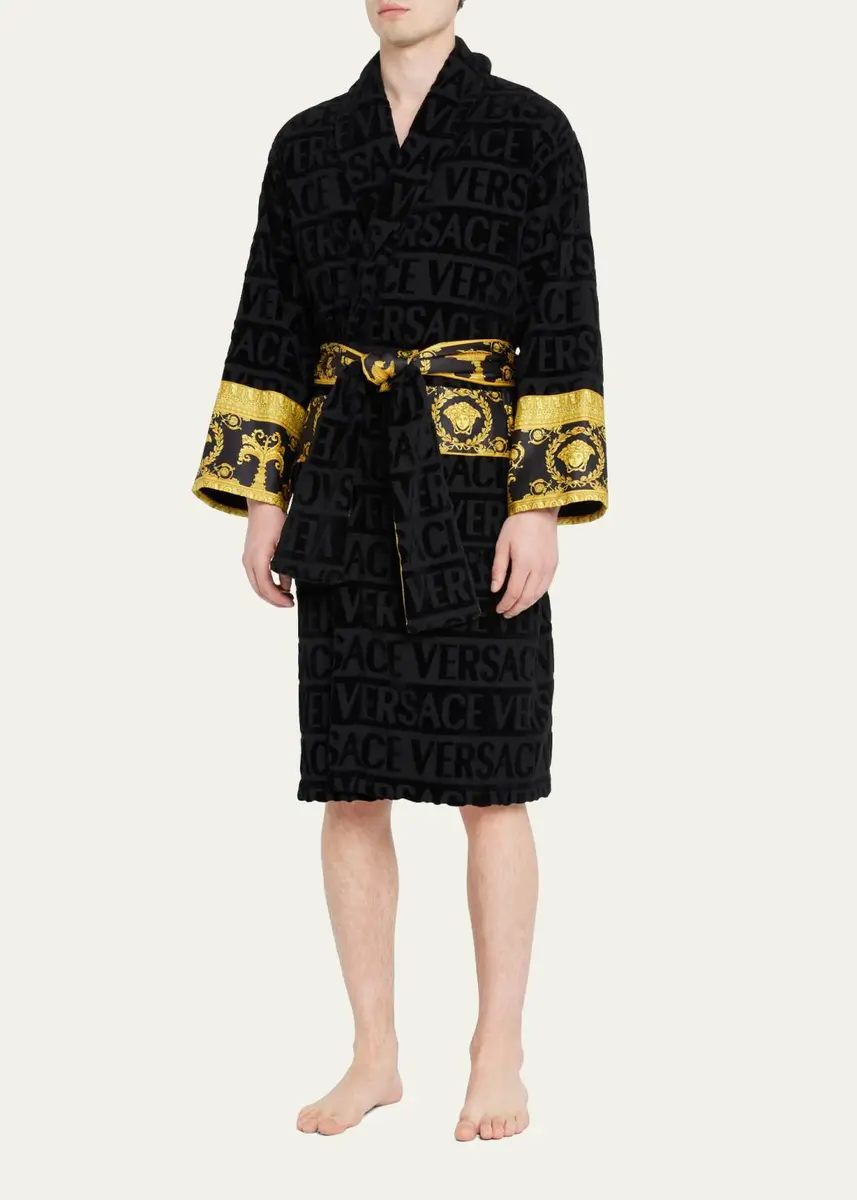 Versace Unisex Barocco Sleeve Robe | Thumbnail 4