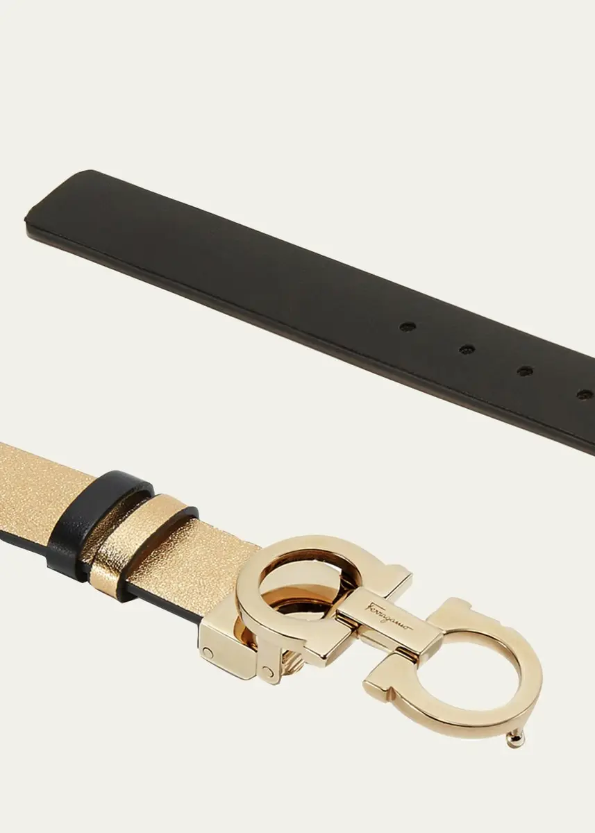 Ferragamo Reversible Leather Gancini Belt | Thumbnail 6