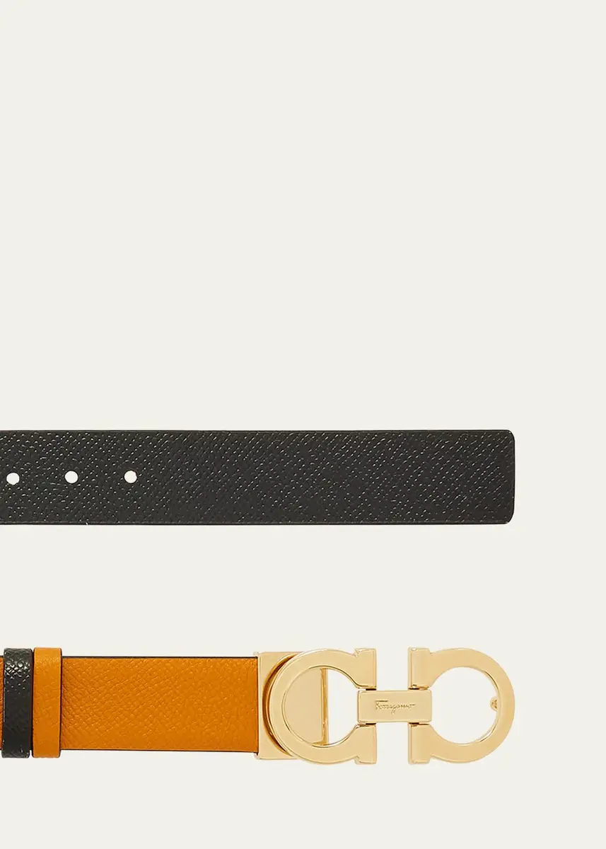 Ferragamo Reversible Leather Gancini Belt | Thumbnail 9