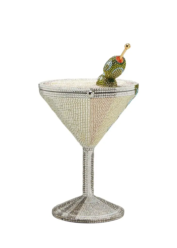 Judith Leiber Couture Beaded Martini Glass Cocktail Clutch | Image 1 Judith Leiber Couture Beaded Martini Glass Cocktail Clutch | Image 1