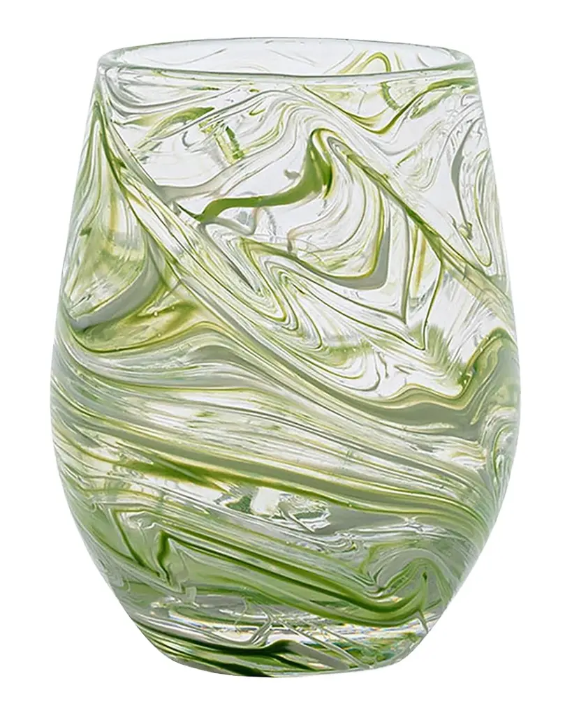 Juliska Puro Marbled Stemless Wine Glass, 15 oz. | Image 1 Juliska Puro Marbled Stemless Wine Glass, 15 oz. | Image 1