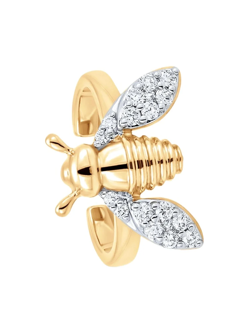 SARA WEINSTOCK 18K Two-Tone Gold Queen Bee Diamond Ear Cuff