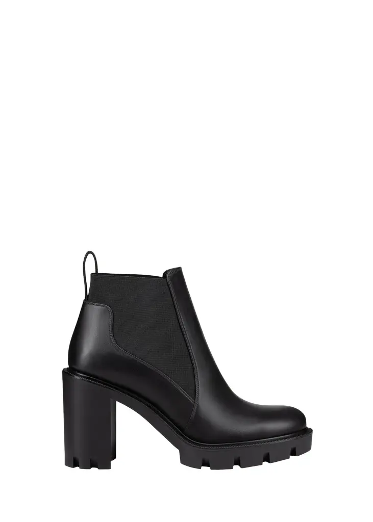 Christian Louboutin 70mm Marchacroche Leather Chelsea Booties | Image 1 Christian Louboutin 70mm Marchacroche Leather Chelsea Booties | Image 1