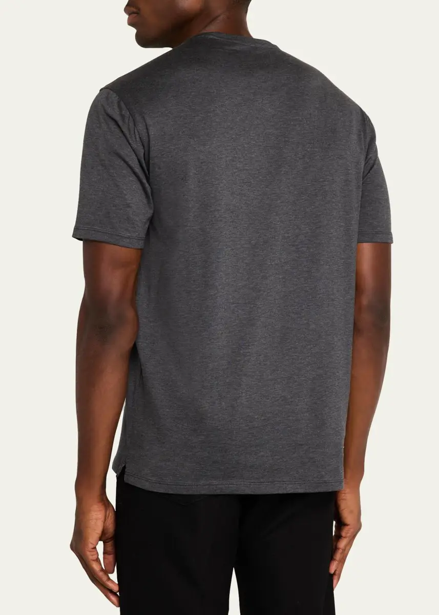 Cesare Attolini Men's Cotton Crew T-Shirt | Thumbnail 7 Cesare Attolini Men's Cotton Crew T-Shirt | Thumbnail 7