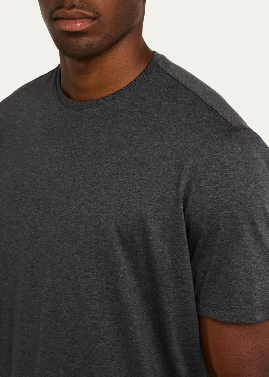 Cesare Attolini Men's Cotton Crew T-Shirt | Thumbnail 9 Cesare Attolini Men's Cotton Crew T-Shirt | Thumbnail 9