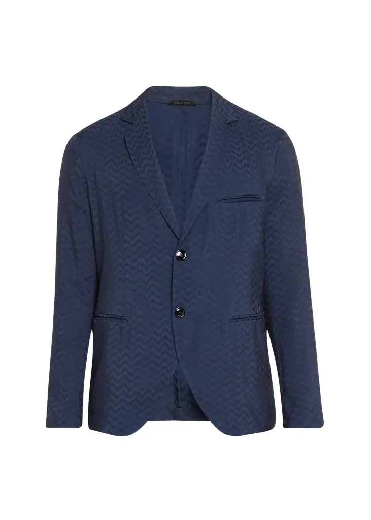 Giorgio Armani Men's Cupro Chevron Blazer