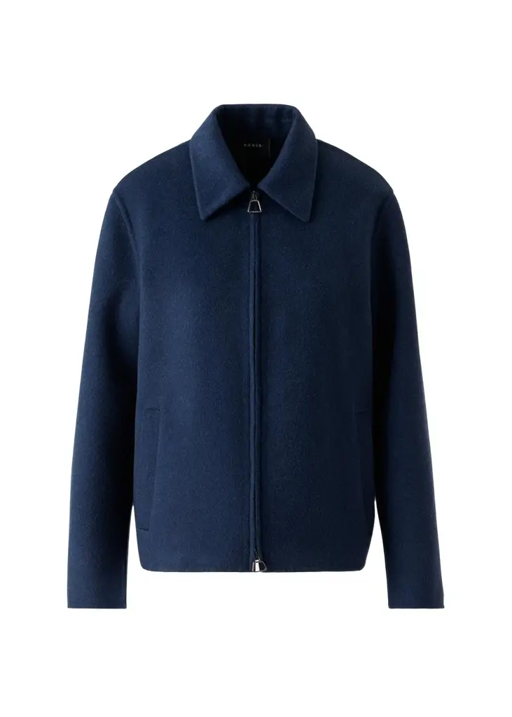 Akris Dylan Cashmere Double-Face Zip Jacket