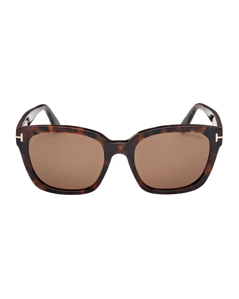 Tom Ford Haylay Acetate Rectangle Sunglasses