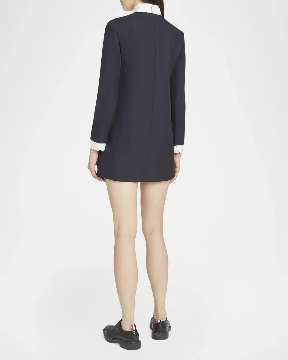 Thom Browne Tie-Neck Straight Shift Dress | Thumbnail 3 Thom Browne Tie-Neck Straight Shift Dress | Thumbnail 3