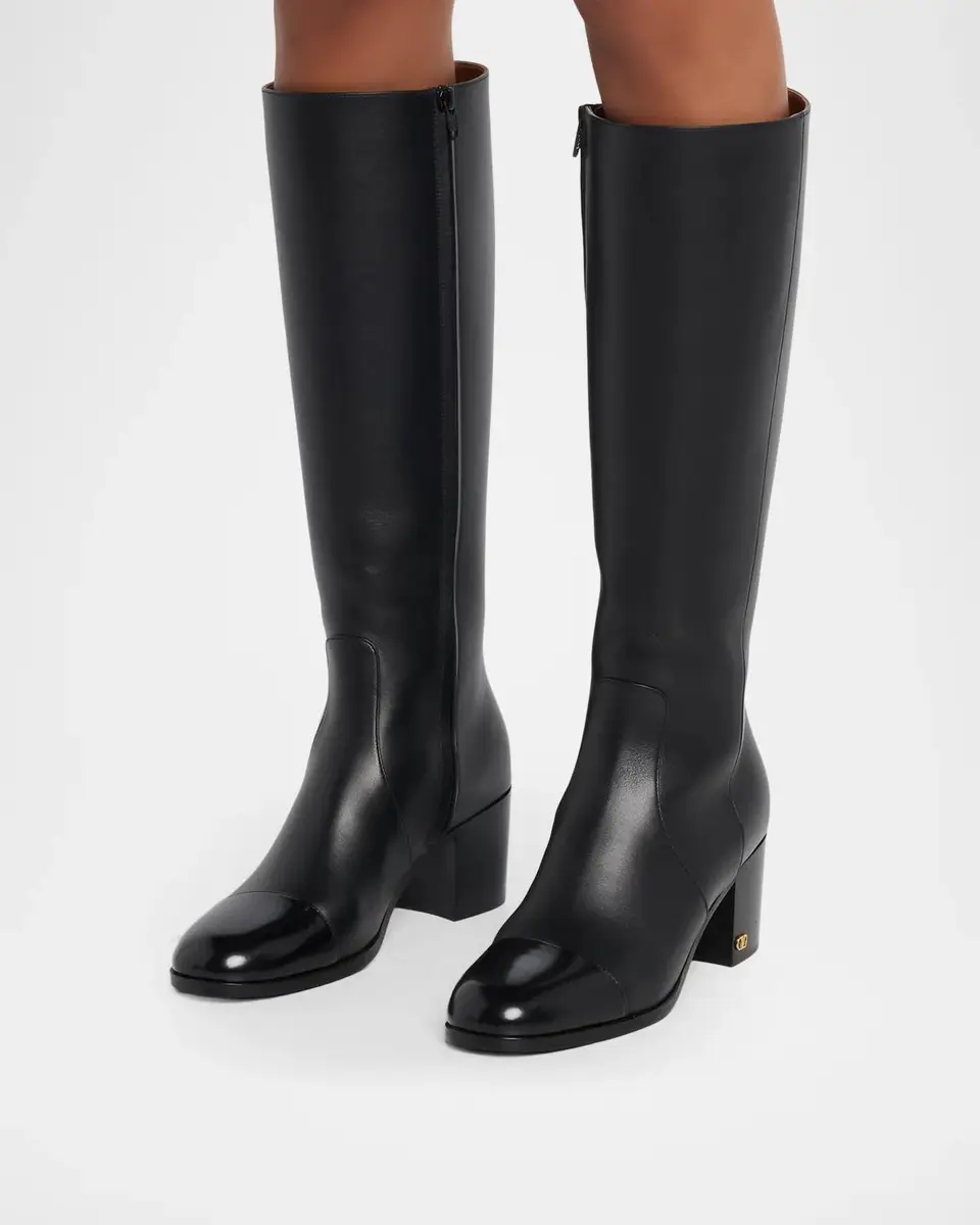 Valentino Garavani 60mm Zimmy Leather Knee-High Boots | Thumbnail 2