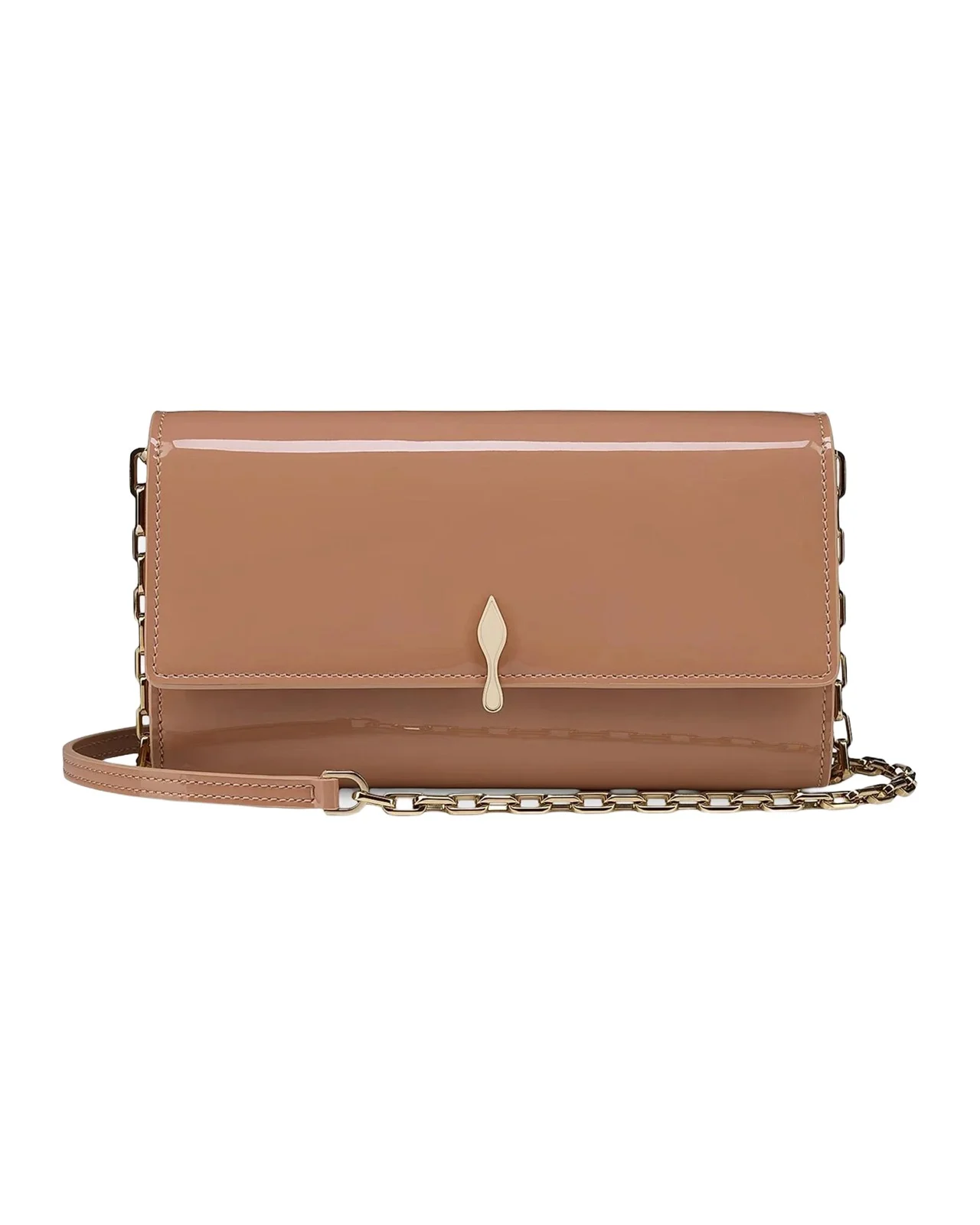 Bettina Wallet on Chain in Glossy Leather