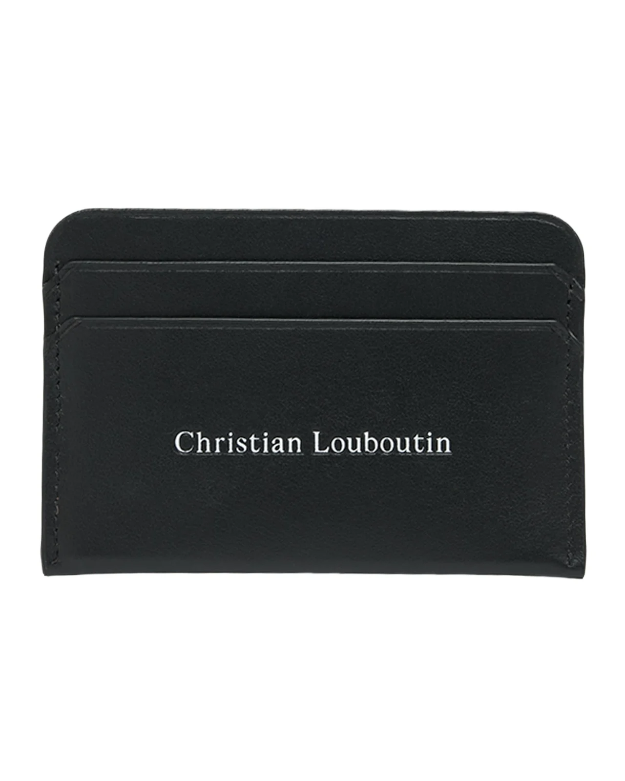 Christian Louboutin Men's Canopy Logo Leather Card Holder