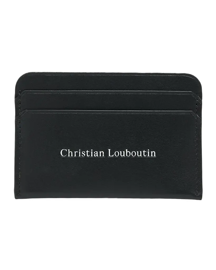 Christian Louboutin Men's Canopy Logo Leather Card Holder | Image 1 Christian Louboutin Men's Canopy Logo Leather Card Holder | Image 1
