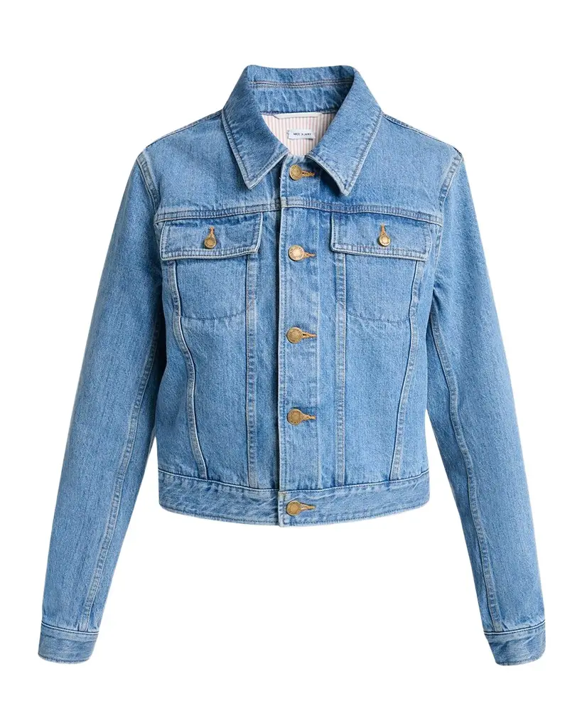 Thom Browne Shrunken-Fit Denim Jacket | Image 1 Thom Browne Shrunken-Fit Denim Jacket | Image 1