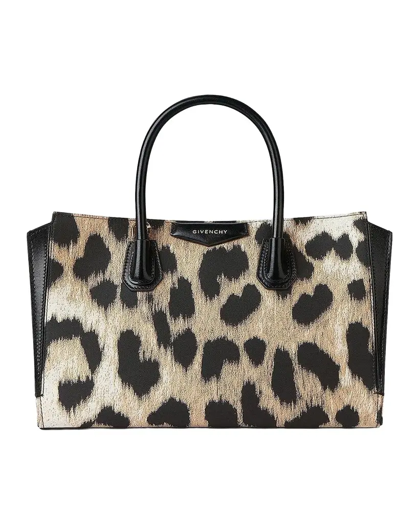 Givenchy Antigona Leopard Jacquard Catchall Top-Handle Bag | Image 1 Givenchy Antigona Leopard Jacquard Catchall Top-Handle Bag | Image 1