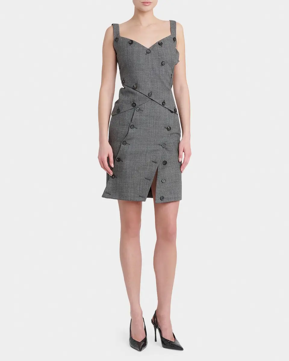 Ferragamo Double-Breasted Mouline Wool Mini Skirt | Thumbnail 2 Ferragamo Double-Breasted Mouline Wool Mini Skirt | Thumbnail 2