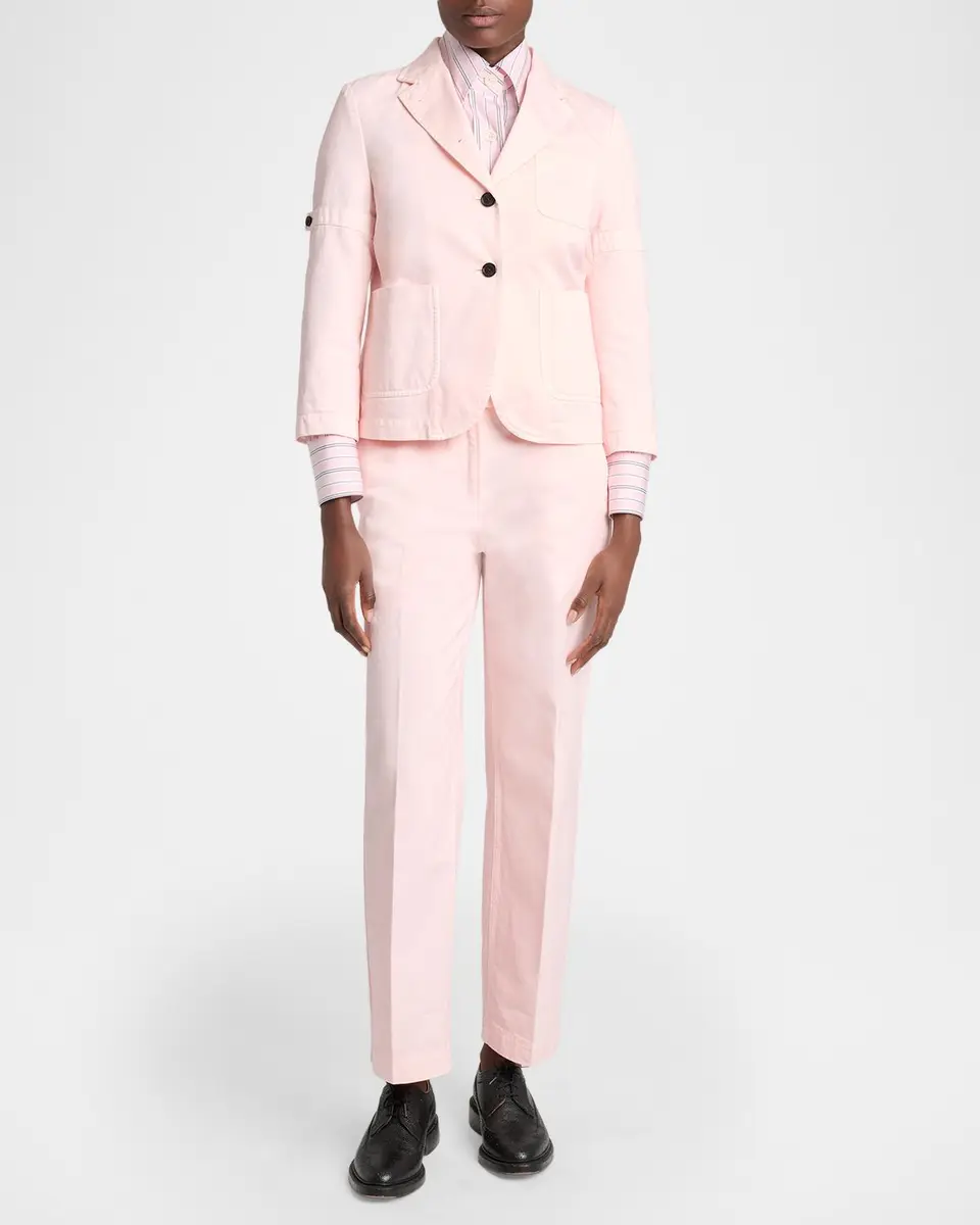 Thom Browne Single-Breasted Denim Shrunken Sport Coat | Thumbnail 2