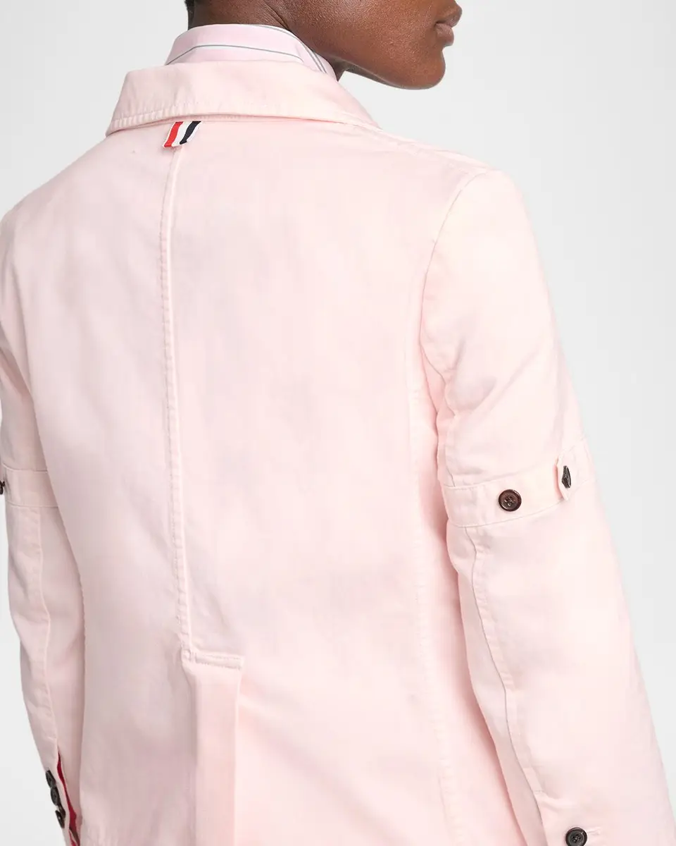 Thom Browne Single-Breasted Denim Shrunken Sport Coat | Thumbnail 5