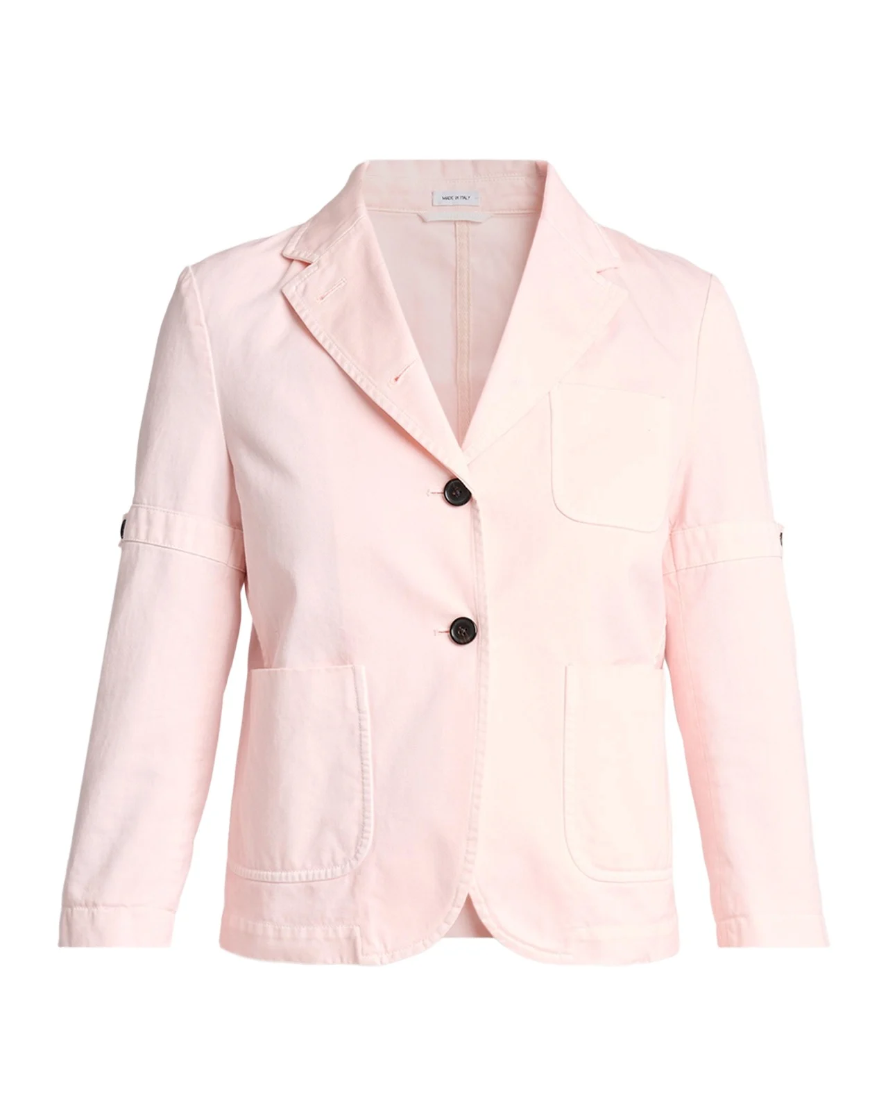 Single-Breasted Denim Shrunken Sport Coat