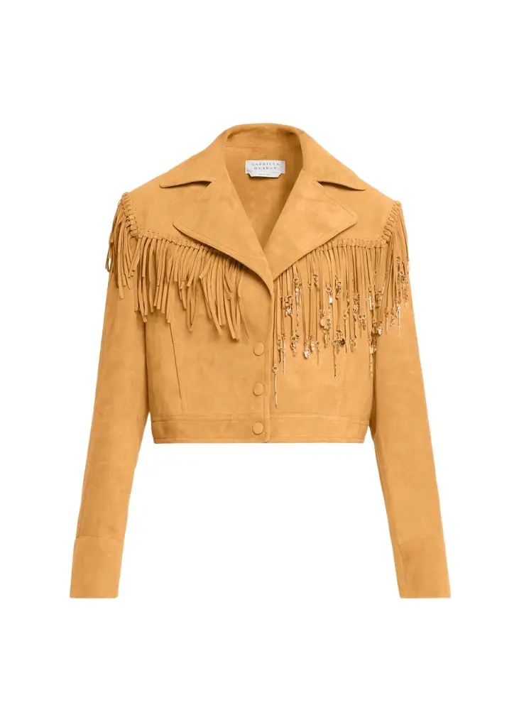 Gabriela Hearst Azra Charms and Fringe Suede Jacket | Image 1 Gabriela Hearst Azra Charms and Fringe Suede Jacket | Image 1