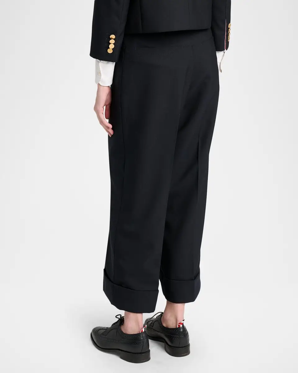 Thom Browne Wool Cardigan-Style Pocket Trousers | Thumbnail 2 Thom Browne Wool Cardigan-Style Pocket Trousers | Thumbnail 2