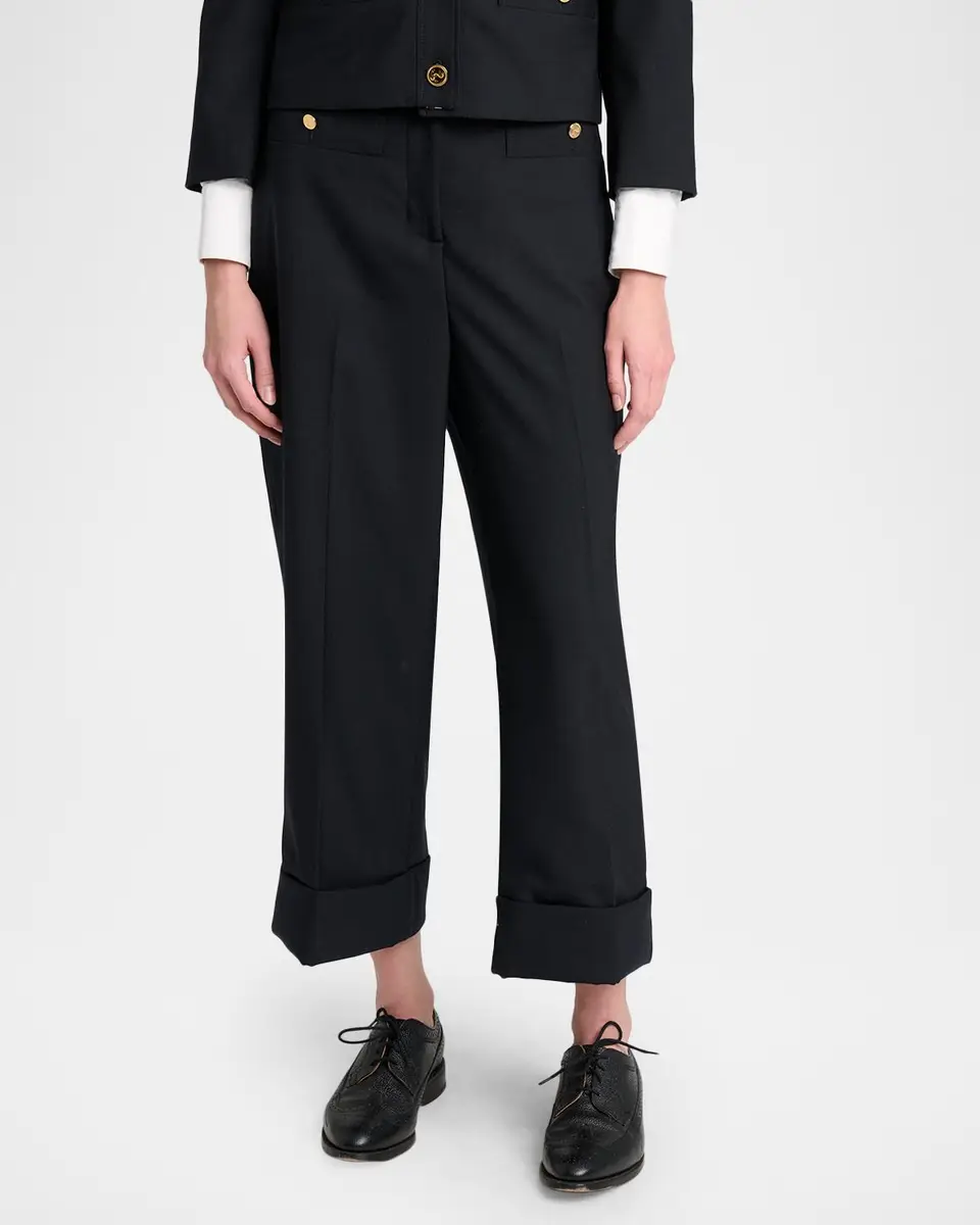 Thom Browne Wool Cardigan-Style Pocket Trousers | Thumbnail 3 Thom Browne Wool Cardigan-Style Pocket Trousers | Thumbnail 3