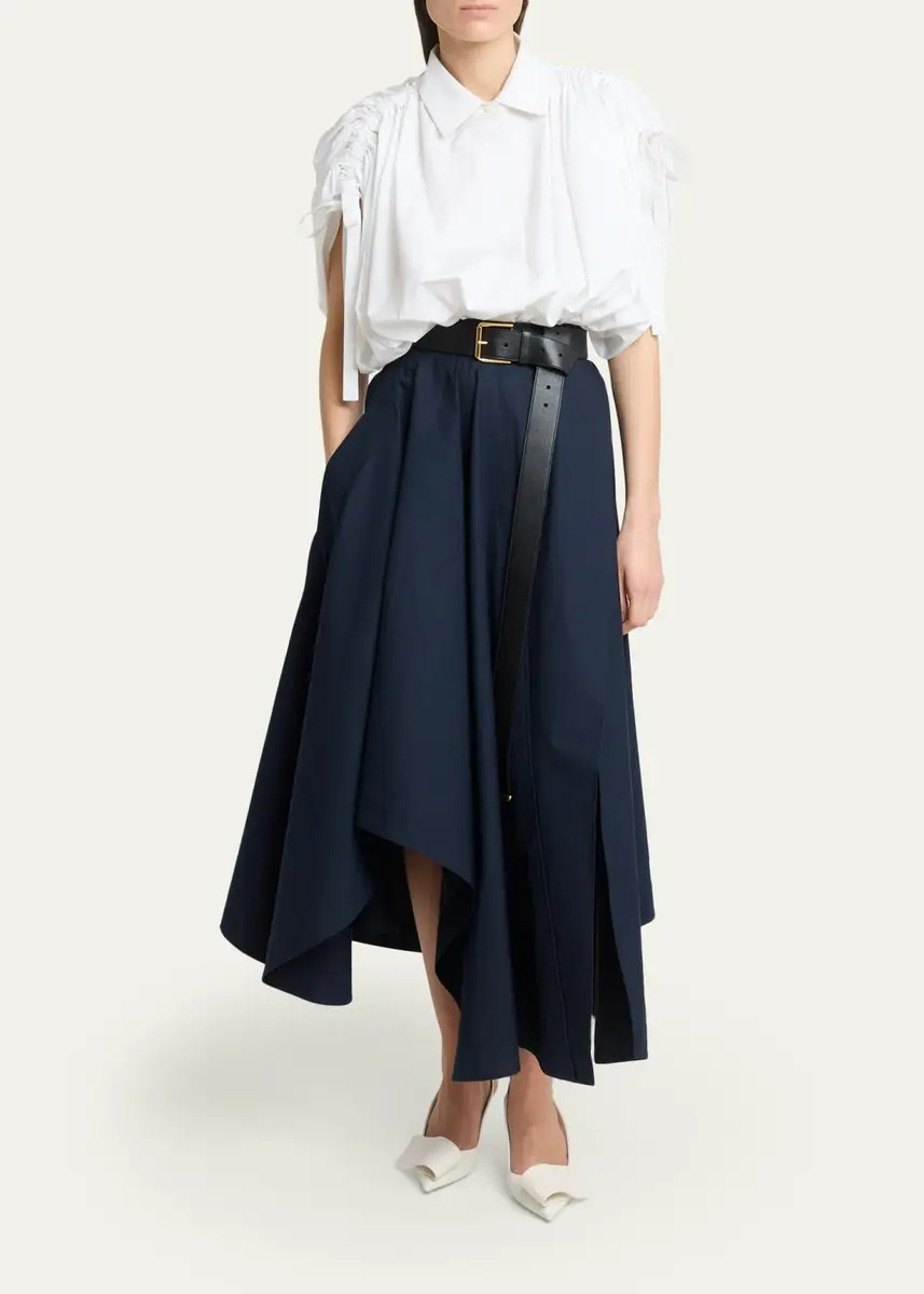 Givenchy Asymmetric Handkerchief Midi Flare Skirt | Thumbnail 2