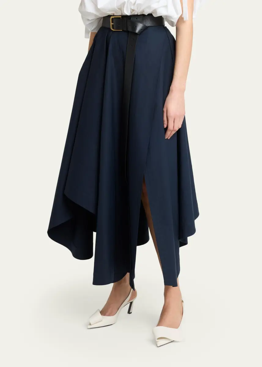 Givenchy Asymmetric Handkerchief Midi Flare Skirt | Thumbnail 4