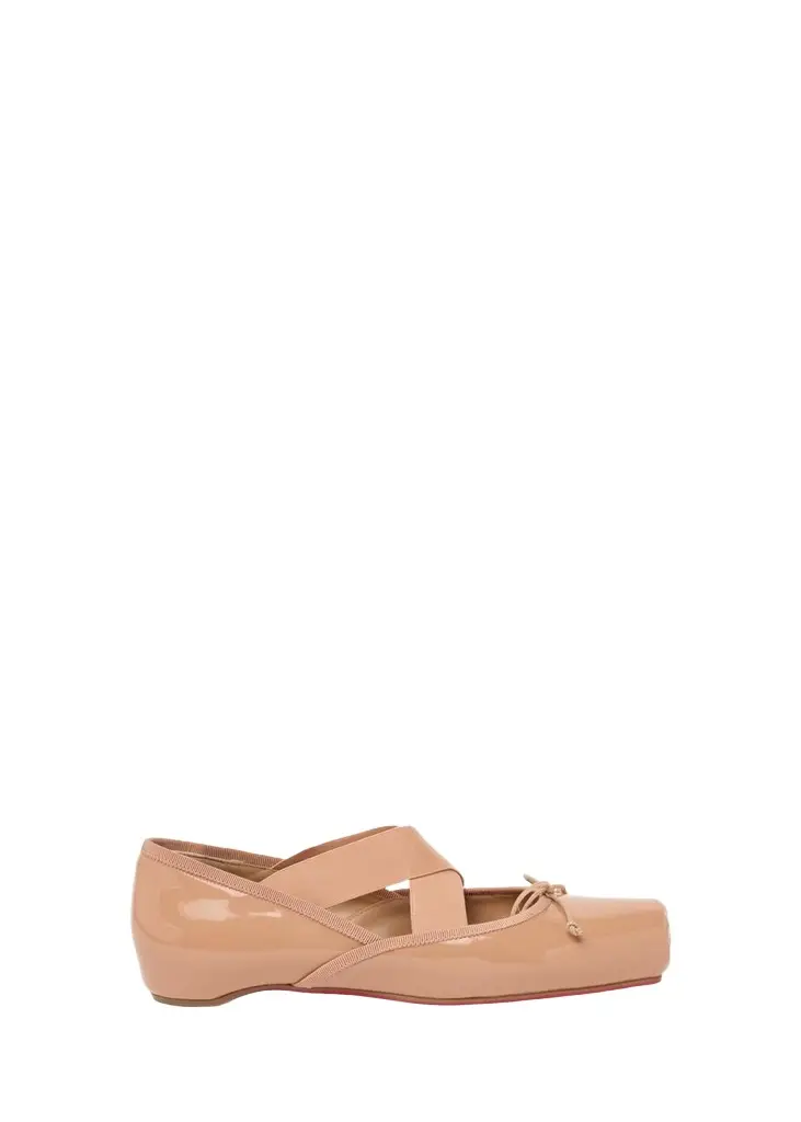 Christian Louboutin Cassiasticina Patent Leather Ballerina Flats | Image 1 Christian Louboutin Cassiasticina Patent Leather Ballerina Flats | Image 1