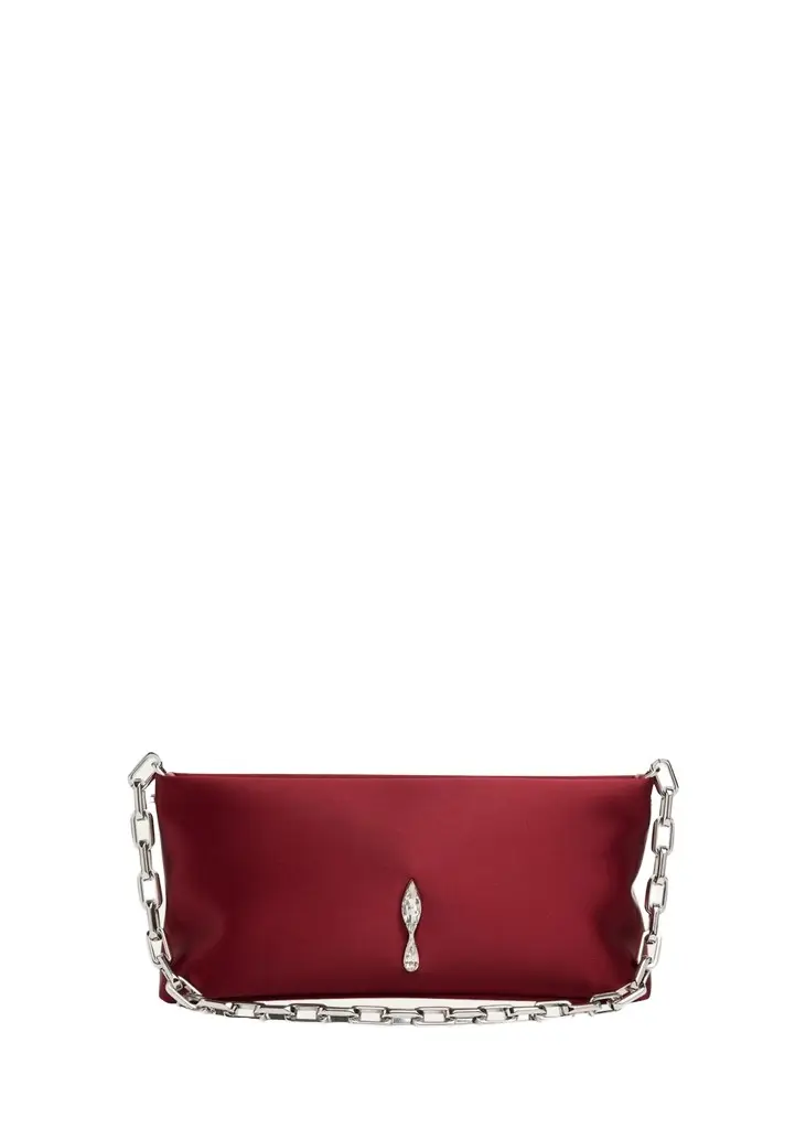 Christian Louboutin Maykimay Satin Top-Handle Bag | Image 1 Christian Louboutin Maykimay Satin Top-Handle Bag | Image 1