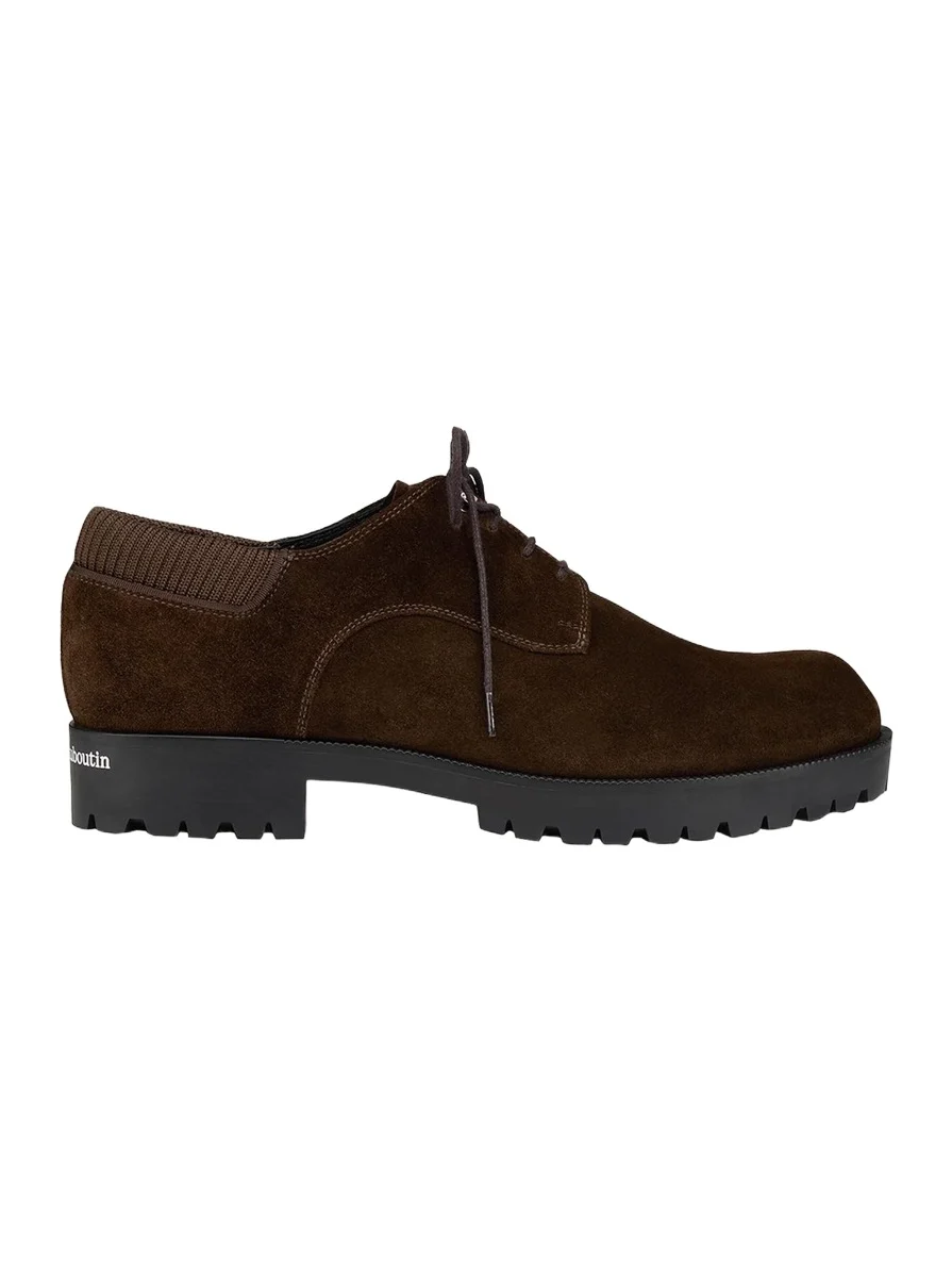 Christian Louboutin Men's Cavafield Leather Lug-Sole Derby Shoes