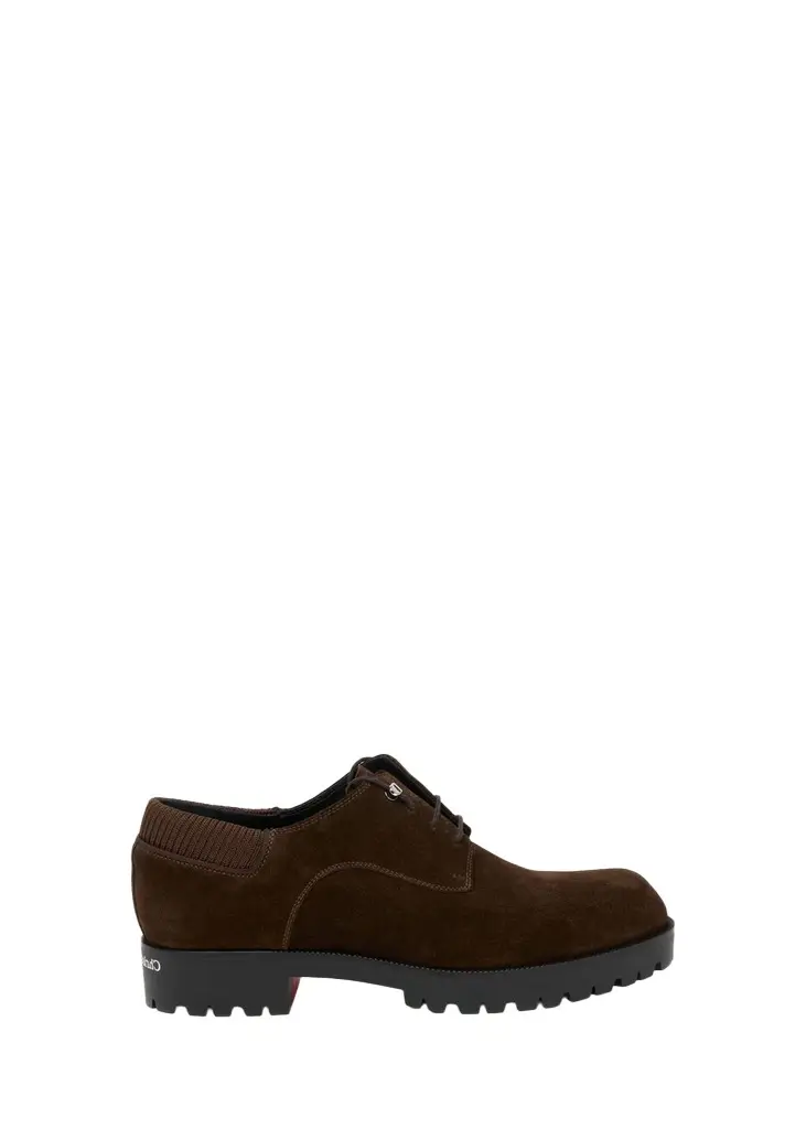 Christian Louboutin Men's Cavafield Leather Lug-Sole Derby Shoes | Image 1 Christian Louboutin Men's Cavafield Leather Lug-Sole Derby Shoes | Image 1
