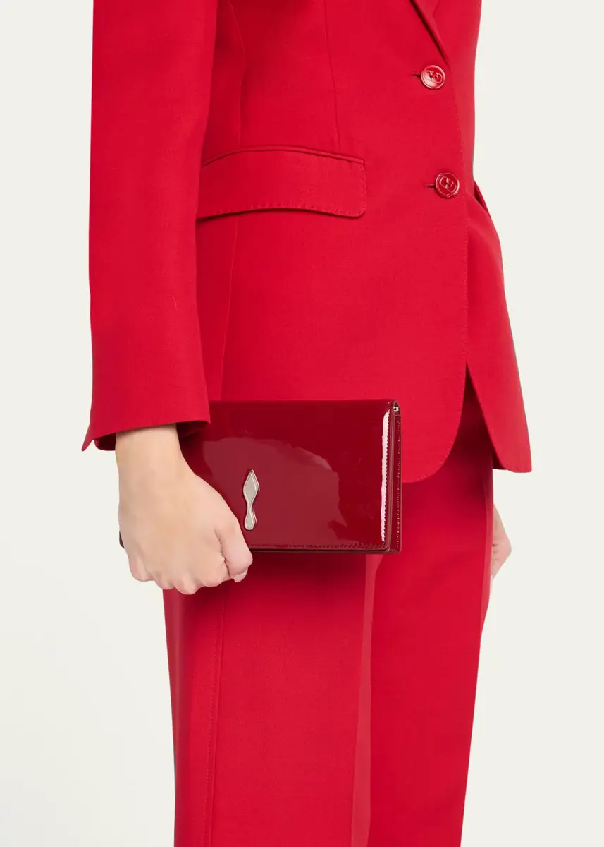 Christian Louboutin Bettina Patent Leather Clutch Bag | Thumbnail 2
