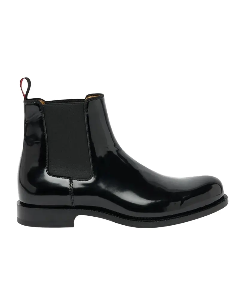 Christian Louboutin Men's Choucair Patent Leather Chelsea Boots | Image 1 Christian Louboutin Men's Choucair Patent Leather Chelsea Boots | Image 1