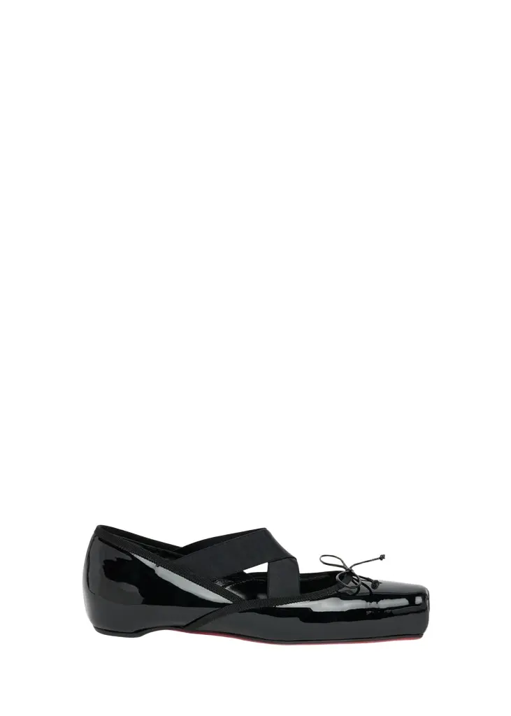 Christian Louboutin Cassiasticina Patent Leather Ballerina Flats | Image 1 Christian Louboutin Cassiasticina Patent Leather Ballerina Flats | Image 1